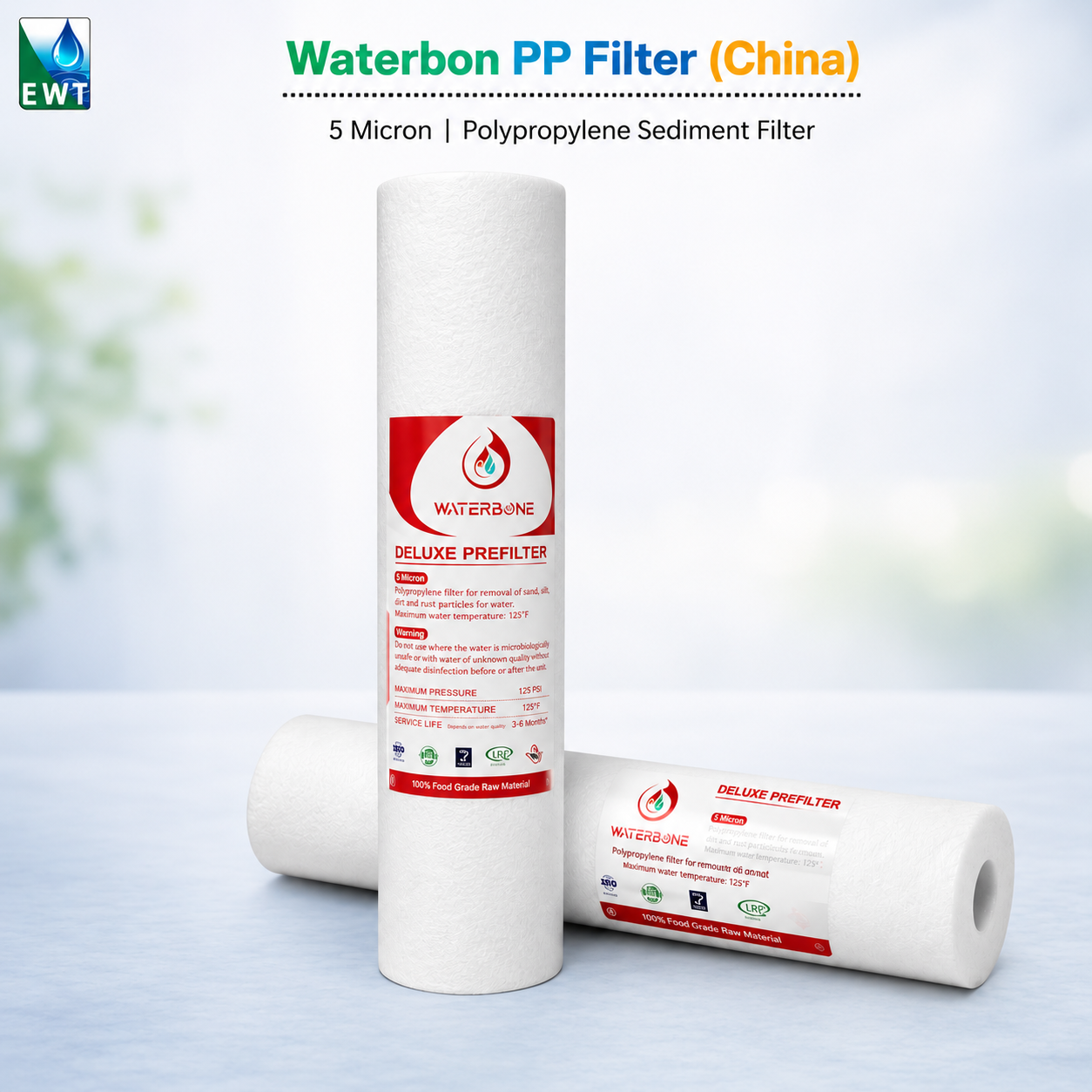 Waterbon PP Filter (China) 5 Micron Waterbon PP Filter China 5 Micron Polypropylene Sediment Filter for RO Water Purifier