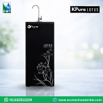 KPpure LOTUS Premium RO Water Purifier black cabinet with lotus design, under sink RO water purifier in Bangladesh