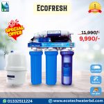 Ecofresh RO Water Purifier Bangladesh with Storage Tank and Multi Stage Filtration System