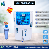 KSU Pixer RO Water Purifier with Copper Alkaline Zinc, RO UV UF TDS technology for safe drinking water in Bangladesh