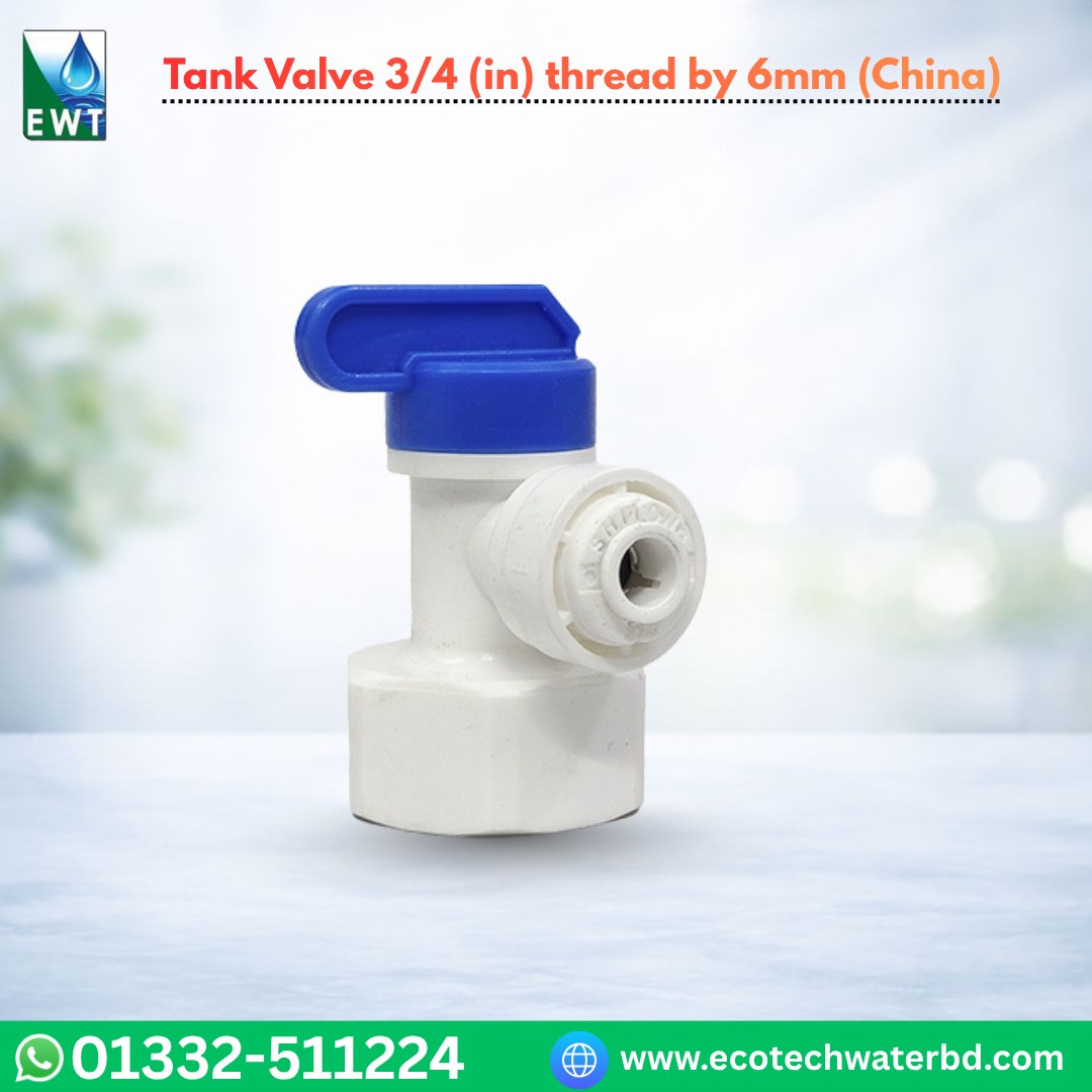Tank Valve 3/4 Inch Thread by 6mm Tank Valve 1/4 inch Thread by 6mm for RO Water Purifier