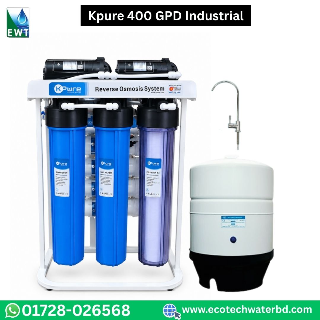 KPure 400 GPD Industrial RO Water Purifier with Tank and Faucet Copy Title KPure 400 GPD industrial RO water purifier with 400 GPD storage tank and faucet in Bangladesh Copy Alt Text