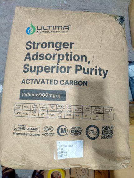 Ultima Activated Carbon CE40 8x30 Mesh Water Purification Filter Media 25kg Bag